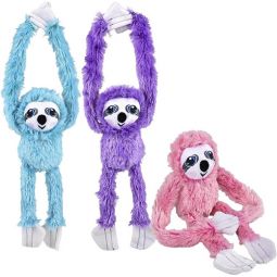 Rhode Island Novelty Value Plush - SET OF 3 LONG ARM SLOTHS (Aqua, Pink & Purple)(21 inches)