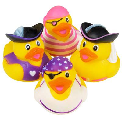 Rhode Island Novelty - Rubber Ducks - GIRLY PIRATE DUCKIES (Set of 4 Styles)