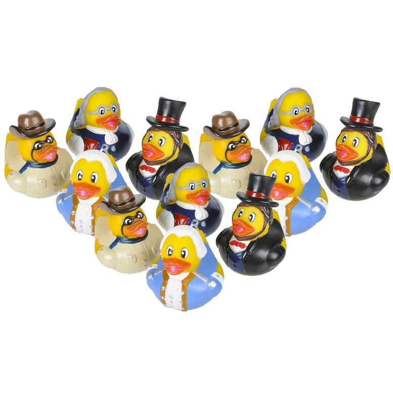 Rhode Island Novelty - Rubber Ducks - U.S. HISTORICAL FIGURE DUCKS (1 Dozen)