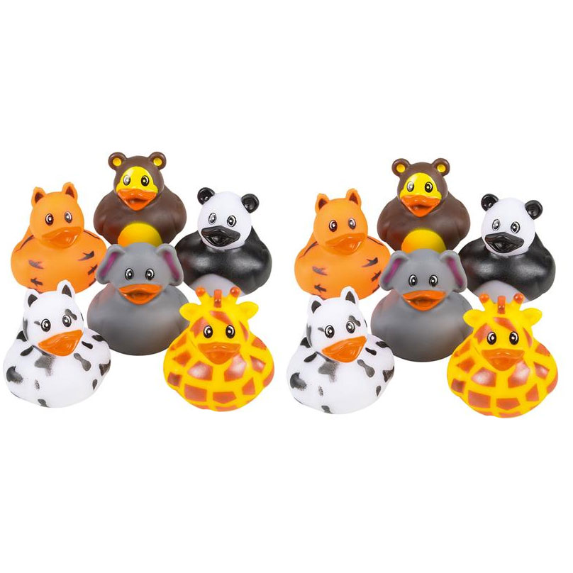 Rhode Island Novelty - Rubber Ducks - ZOO ANIMAL DUCKIES (1 Dozen)