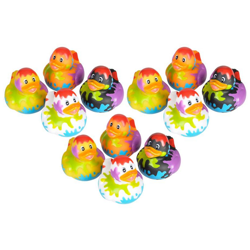 Rhode Island Novelty - Rubber Ducks - SPLAT DUCKIES (1 Dozen)