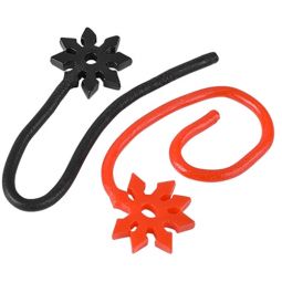 Rhode Island Novelty Toy - STICKY NINJA STARS SET OF 2 [Red & Black]