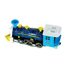 Rhode Island Novelty - Pull Back Die-Cast Metal Vehicle - LOCOMOTIVE TRAIN (Blue)(7 inch)