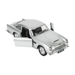 RI Novelty - Pull Back Die-Cast Metal Vehicle - 1963 ASTON MARTIN DB5 (Silver)(5 inch) 1:38 Scale