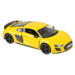 RI Novelty - Pull Back Die-Cast Metal Vehicle - 2020 AUDI R8 COUPE (Yellow)(5 inch)