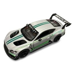 Rhode Island Novelty - Pull Back Die-Cast Metal Vehicle - BENTLEY CONTINENTAL GT3 [Silver](5 inch)