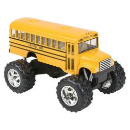 Rhode Island Novelty - Pull Back Die-Cast Metal Vehicle - BIG WHEEL SCHOOL BUS (5 inch)