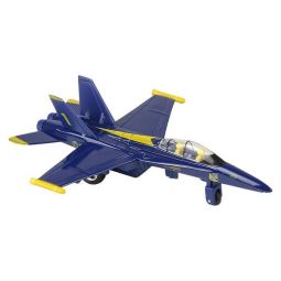 Rhode Island Novelty - Pull Back Die-Cast Metal Vehicle - F-18 BLUE ANGEL FIGHTER JET (6.5 inch)