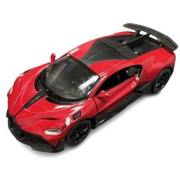 Rhode Island Novelty - Pull Back Die-Cast Metal Vehicle - BUGATTI DIVO [Red](5 inch)