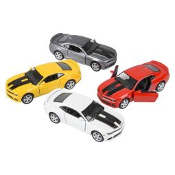 RI Novelty - Pull Back Die-Cast Metal Vehicles - 2014 CHEVY CAMAROS (Set of 4 Colors)(5 inch)