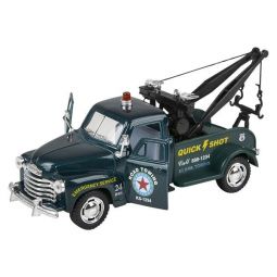 Rhode Island Novelty - Pull Back Die-Cast Metal Vehicle - 1953 CHEVY TOW TRUCK (Green)(5 inch) Rhode Island Novelty - Pull Back Die-Cast Metal Vehicle - 1953 CHEVY TOW TRUCK (Green)(5 inch)