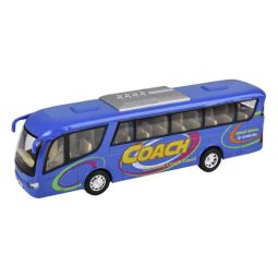 Rhode Island Novelty - Pull Back Die-Cast Metal Vehicle - COACH BUS [Blue] (7 inch)