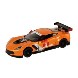 RI Novelty - Pull Back Die-Cast Metal - 2016 CORVETTE C7.R RACECAR (Orange)(5 inch) 1:36 Scale