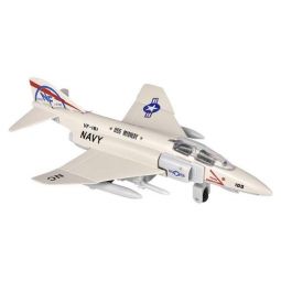 Rhode Island Novelty - Pull Back Die-Cast Vehicle - F-4 PHANTOM JET PLANE (Grey)(8 inch)