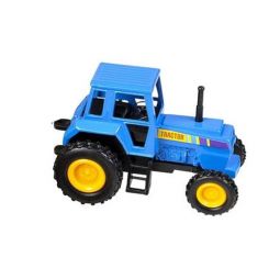 Rhode Island Novelty - Pull Back Die-Cast Vehicle - FARM TRACTOR (Blue)(3.75 inch)