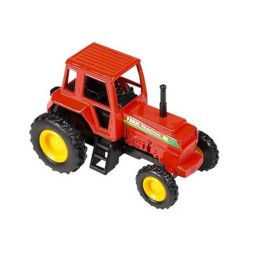 Rhode Island Novelty - Pull Back Die-Cast Vehicle - FARM TRACTOR (Red)(3.75 inch)