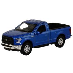 RI Novelty - Pull Back Die-Cast Metal Vehicle - 2015 FORD F-150 REGULAR CAB (Blue)(4.75 in)