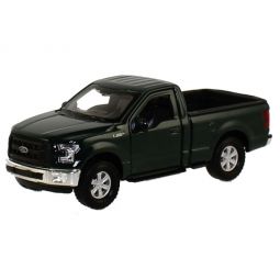 RI Novelty - Pull Back Die-Cast Metal Vehicle - 2015 FORD F-150 REGULAR CAB (Green)(4.75 in)