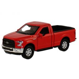RI Novelty - Pull Back Die-Cast Metal Vehicle - 2015 FORD F-150 REGULAR CAB (Red)(4.75 in)