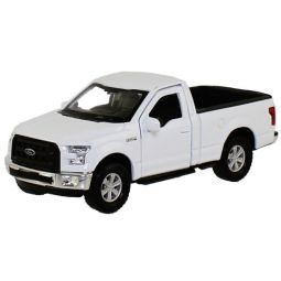 RI Novelty - Pull Back Die-Cast Metal Vehicle - 2015 FORD F-150 REGULAR CAB (White)(4.75 in)