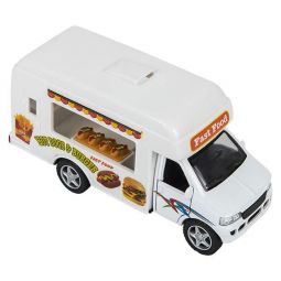 Rhode Island Novelty - Pull Back Die-Cast Metal Vehicle - FAST FOOD TRUCK (5 inch)