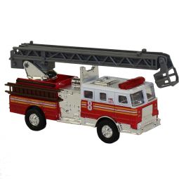 Rhode Island Novelty - Pull Back Die-Cast Metal Vehicle - FIRE TRUCK (Ladder)(5.5 inch)