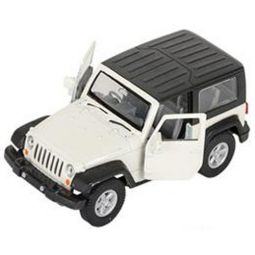 Rhode Island Novelty - Pull Back Die-Cast Metal Vehicle - JEEP WRANGLER RUBICON (White)(5 inch)