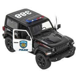 Rhode Island Novelty - Pull Back Die-Cast Metal Vehicle- 2018 POLICE JEEP WRANGLER (5 in) 1:34 Scale