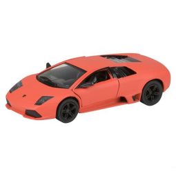 RI Novelty- Pull Back Die-Cast Metal Vehicle- MATTE LAMBORGHINI MURCIELAGO (Orange)(5 in) 1:36 Scale