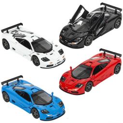 RI Novelty - Pull Back Die-Cast Metal Vehicles - 1995 MCLAREN F1 GTR (Set of 4)(5 inch) 1:34 Scale