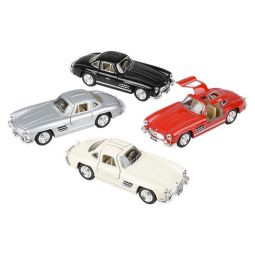 Rhode Island Novelty - Pull Back Die-Cast Metal Vehicles - SET OF 4 1954 MERCEDES BENZ 300SL (5 in)