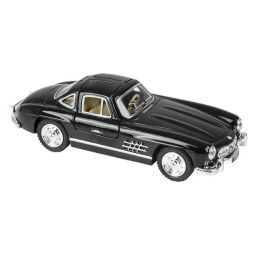 Rhode Island Novelty - Pull Back Die-Cast Metal Vehicle - 1954 MERCEDES BENZ 300SL (Black)(5 inch)