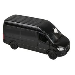Rhode Island Novelty - Pull Back Die-Cast Metal Vehicle - MERCEDES-BENZ SPRINTER VAN (Black)(5 inch)