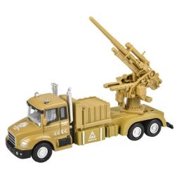 RI Novelty - Pull Back Die-Cast Metal Military Vehicle - STYLE #3 (Tan w/ Cannon Gun)(6 inch)