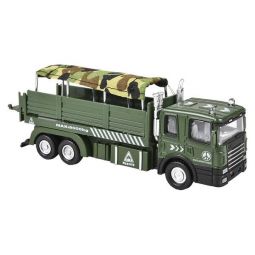 RI Novelty - Pull Back Die-Cast Metal Military Vehicle - STYLE #6 (Green Camo Cabover Truck)(6 inch)