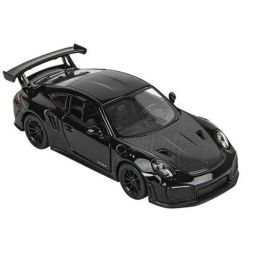 Rhode Island Novelty - Pull Back Die-Cast Metal Vehicle - PORSCHE 911 GT2 RS (Black)(5 inch)