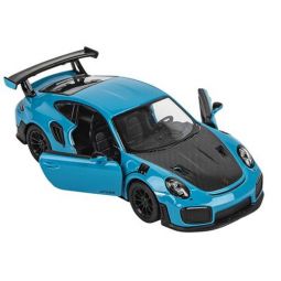 Rhode Island Novelty - Pull Back Die-Cast Metal Vehicle - PORSCHE 911 GT2 RS (Blue)(5 inch)