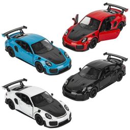 Rhode Island Novelty - Pull Back Die-Cast Metal Vehicle - SET OF 4 PORSCHE 911 GT2 RS CARS (5 inch)