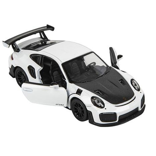 Rhode Island Novelty - Pull Back Die-Cast Metal Vehicle - PORSCHE 911 GT2 RS (White)(5 inch)