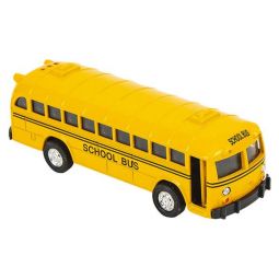 Rhode Island Novelty - Pull Back Die-Cast Metal Vehicle - CLASSIC SCHOOL BUS (5 inch)