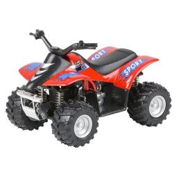 Rhode Island Novelty - Pull Back Die-Cast Vehicle - SMART ATV QUAD (Red)(3.75 inch)