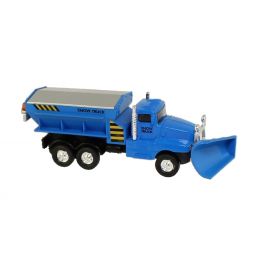RI Novelty - Pull Back Die-Cast Metal Vehicle - SNOW PLOW TRUCK (Blue)(6.5 inch)
