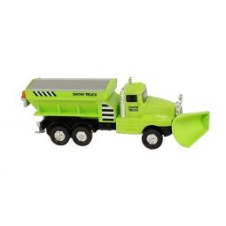 RI Novelty - Pull Back Die-Cast Metal Vehicle - SNOW PLOW TRUCK (Green)(6.5 inch)