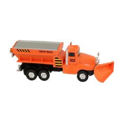 RI Novelty - Pull Back Die-Cast Metal Vehicle - SNOW PLOW TRUCK (Orange)(6.5 inch)