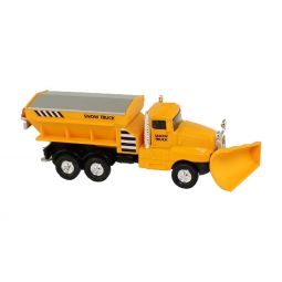 RI Novelty - Pull Back Die-Cast Metal Vehicle - SNOW PLOW TRUCK (Yellow)(6.5 inch)