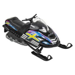 Rhode Island Novelty - Pull Back Die-Cast Vehicle - TURBO SNOWMOBILE (Black)(5 inch)