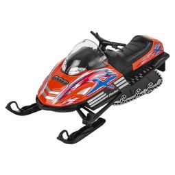 Rhode Island Novelty - Pull Back Die-Cast Vehicle - TURBO SNOWMOBILE (Orange)(5 inch)