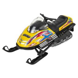 Rhode Island Novelty - Pull Back Die-Cast Vehicle - TURBO SNOWMOBILE (Yellow)(5 inch)