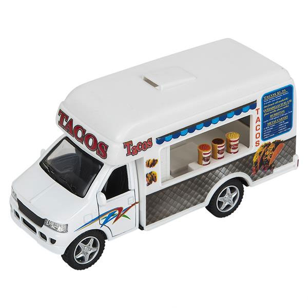 Rhode Island Novelty - Pull Back Die-Cast Metal Vehicle - TACO TRUCK (5 inch)