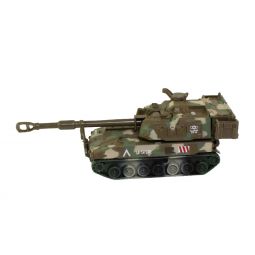 RI Novelty - Pull Back Die-Cast Metal Vehicle - TANK (Brown Camo - 11SFOR)(4.5 inch)